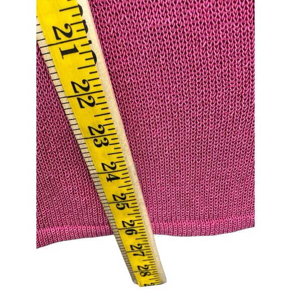 J. McLaughlin Sweater Women’s Pink V-Neck Open Knit Pullover Size XS - Picture 7 of 11